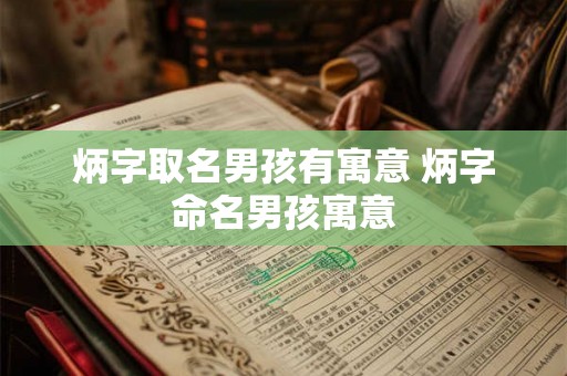 炳字取名男孩有寓意 炳字命名男孩寓意