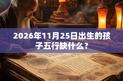2026年11月25日出生的孩子五行缺什么？