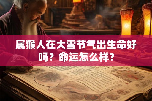 属猴人在大雪节气出生命好吗？命运怎么样？