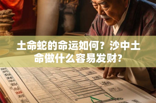 土命蛇的命运如何？沙中土命做什么容易发财？