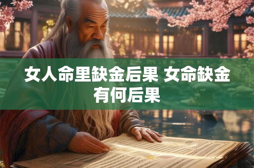 女人命里缺金后果 女命缺金有何后果 女人命里缺金后果 女命缺金有何后果