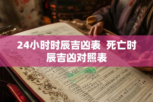 24小时时辰吉凶表  死亡时辰吉凶对照表