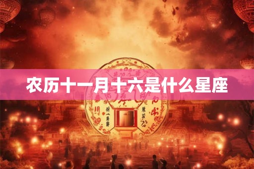 农历十一月十六是什么星座