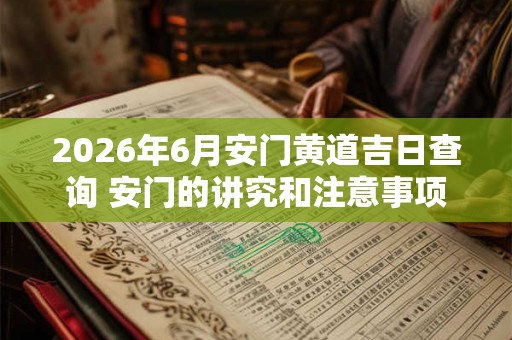 2026年6月安门黄道吉日查询 安门的讲究和注意事项