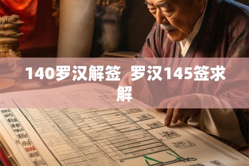 140罗汉解签  罗汉145签求解