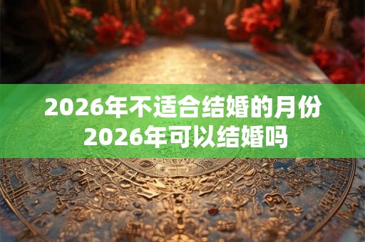 2026年不适合结婚的月份 2026年可以结婚吗 2026年不适合结婚的月份 2026年可以结婚吗