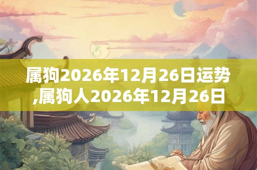 属狗2026年12月26日运势,属狗人2026年12月26日财运,生肖狗2026年12月26日运势 属狗2026年12月26日运势,属狗人2026年12月26日财运,生肖狗2026年12月26日运势