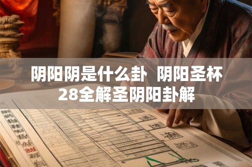 阴阳阴是什么卦  阴阳圣杯28全解圣阴阳卦解