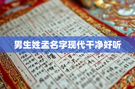男生姓孟名字现代干净好听 男生姓孟名字现代干净好听