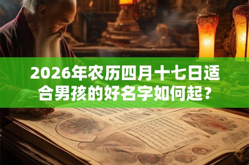 2026年农历四月十七日适合男孩的好名字如何起？