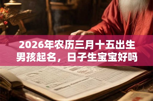 2026年农历三月十五出生男孩起名，日子生宝宝好吗？