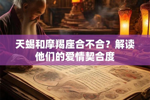 天蝎和摩羯座合不合？解读他们的爱情契合度