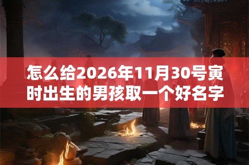 怎么给2026年11月30号寅时出生的男孩取一个好名字