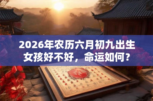 2026年农历六月初九出生女孩好不好，命运如何？