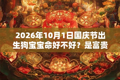 2026年10月1日国庆节出生狗宝宝命好不好？是富贵发财命吗？