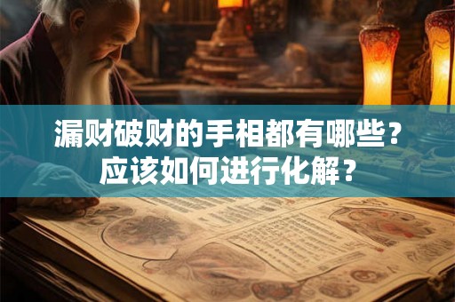 漏财破财的手相都有哪些？应该如何进行化解？