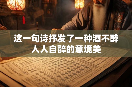 这一句诗抒发了一种酒不醉人人自醉的意境美 这一句诗抒发了一种酒不醉人人自醉的意境美
