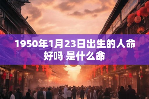 1950年1月23日出生的人命好吗 是什么命