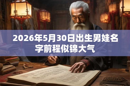 2026年5月30日出生男娃名字前程似锦大气 2026年5月30日出生男娃名字前程似锦大气