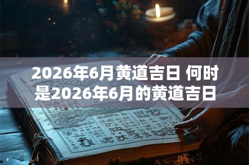 2026年6月黄道吉日 何时是2026年6月的黄道吉日