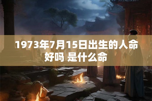 1973年7月15日出生的人命好吗 是什么命