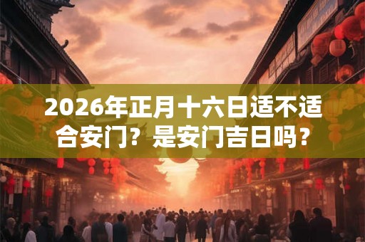 2026年正月十六日适不适合安门？是安门吉日吗？