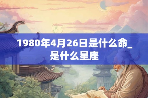 1980年4月26日是什么命_是什么星座