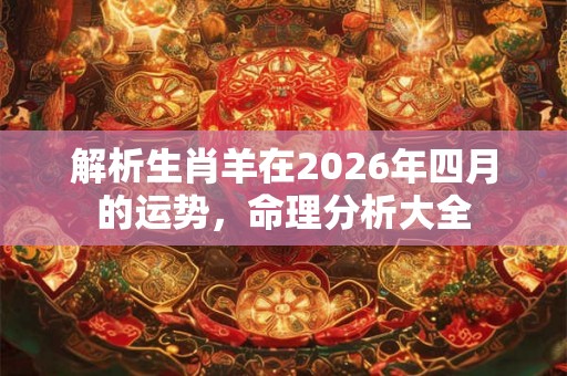 解析生肖羊在2026年四月的运势，命理分析大全