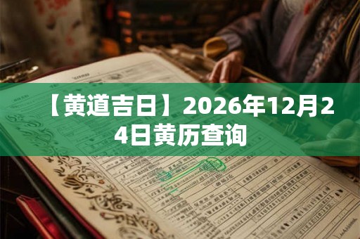 【黄道吉日】2026年12月24日黄历查询