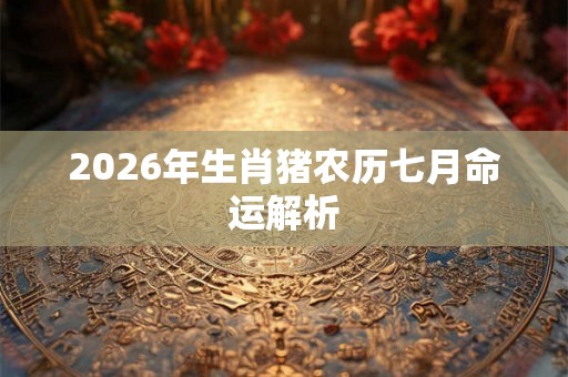 2026年生肖猪农历七月命运解析 2026年生肖猪农历七月命运解析
