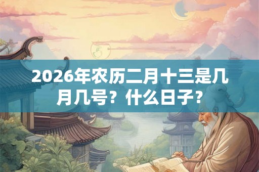 2026年农历二月十三是几月几号？什么日子？