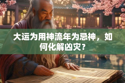 大运为用神流年为忌神，如何化解凶灾？