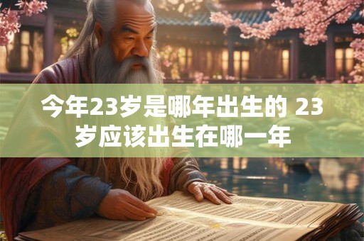 今年23岁是哪年出生的 23岁应该出生在哪一年