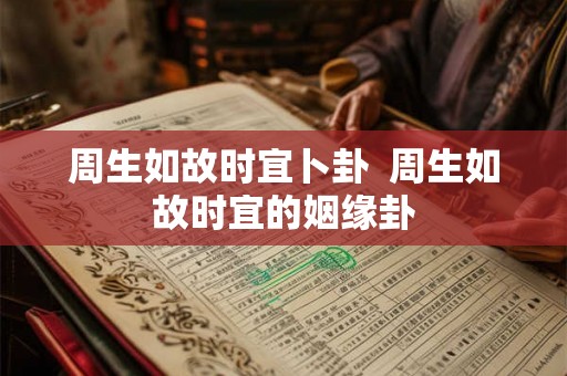 周生如故时宜卜卦  周生如故时宜的姻缘卦