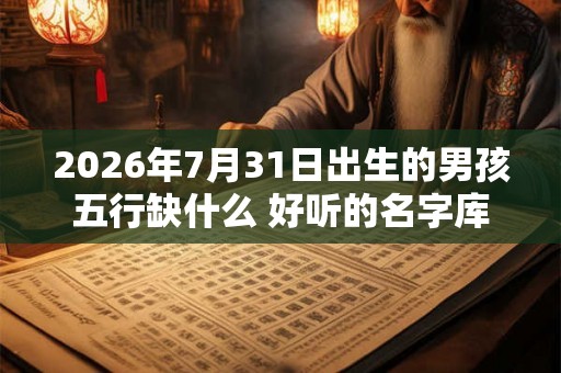 2026年7月31日出生的男孩五行缺什么 好听的名字库