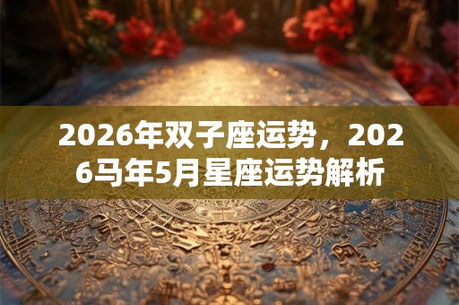 2026年双子座运势，2026马年5月星座运势解析
