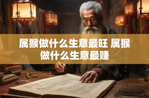 属猴做什么生意最旺 属猴做什么生意最赚