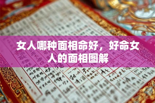 女人哪种面相命好,好命女人的面相图解 女人哪种面相命好,好命女人的面相图解