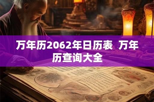 万年历2062年日历表  万年历查询大全