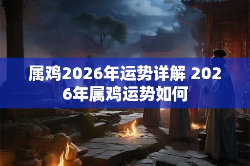 属鸡2026年运势详解 2026年属鸡运势如何