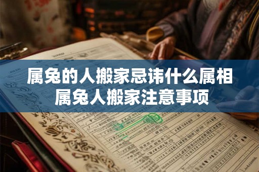 属兔的人搬家忌讳什么属相 属兔人搬家注意事项