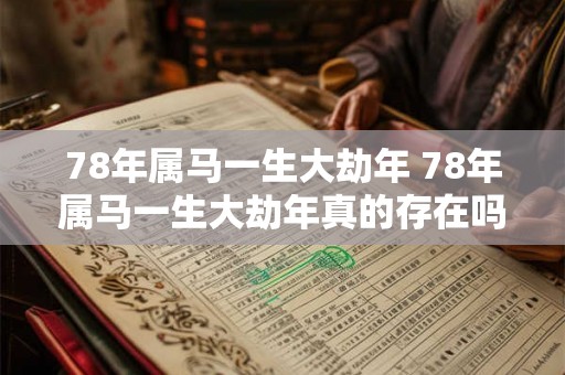 78年属马一生大劫年 78年属马一生大劫年真的存在吗