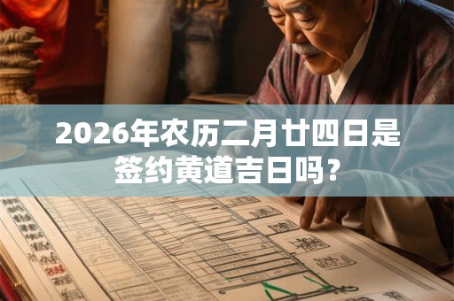 2026年农历二月廿四日是签约黄道吉日吗？