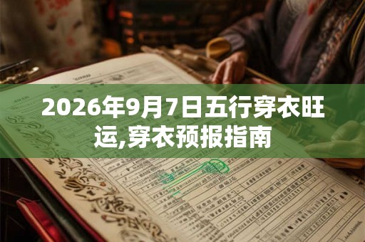 2026年9月7日五行穿衣旺运,穿衣预报指南