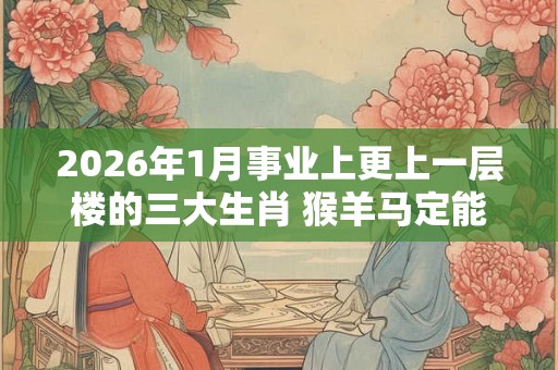 2026年1月事业上更上一层楼的三大生肖 猴羊马定能鸿运当头