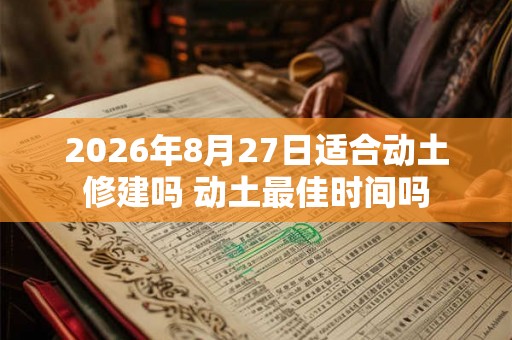 2026年8月27日适合动土修建吗 动土最佳时间吗