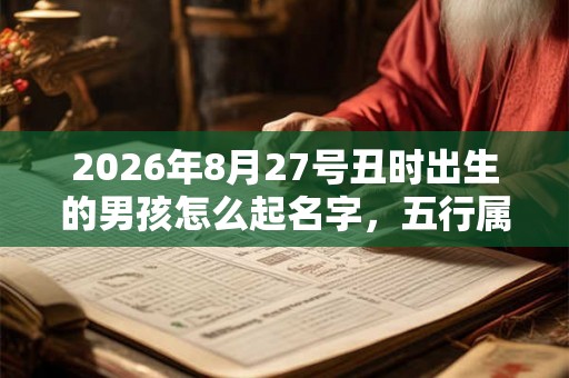 2026年8月27号丑时出生的男孩怎么起名字，五行属什么
