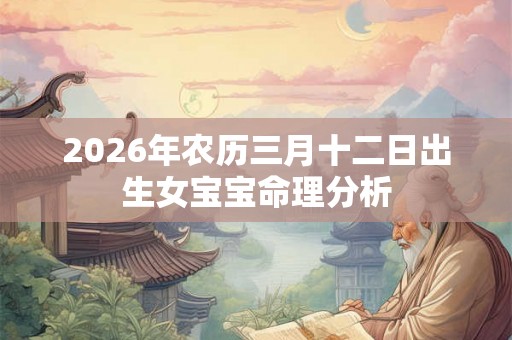 2026年农历三月十二日出生女宝宝命理分析