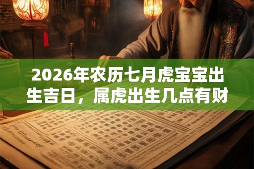 2026年农历七月虎宝宝出生吉日，属虎出生几点有财运？