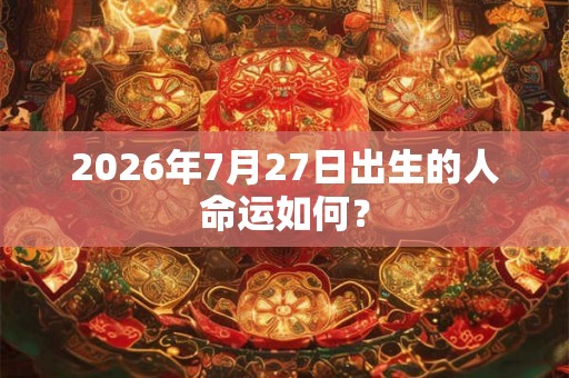 2026年7月27日出生的人命运如何？